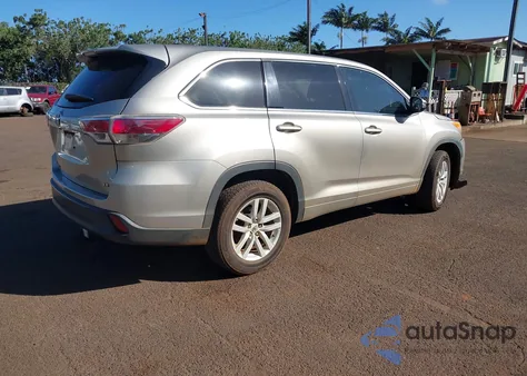 2014 Toyota Highlander Le from USA, damaged, VIN 5TDZARFH8ES004629